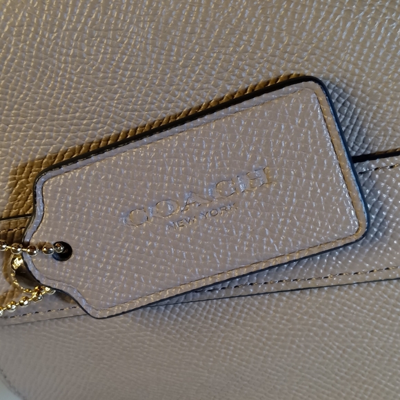 Coach Dark Brown & Cream Reversible Leather Suede Large Market Tote Bag Purse - Picture 11 of 14